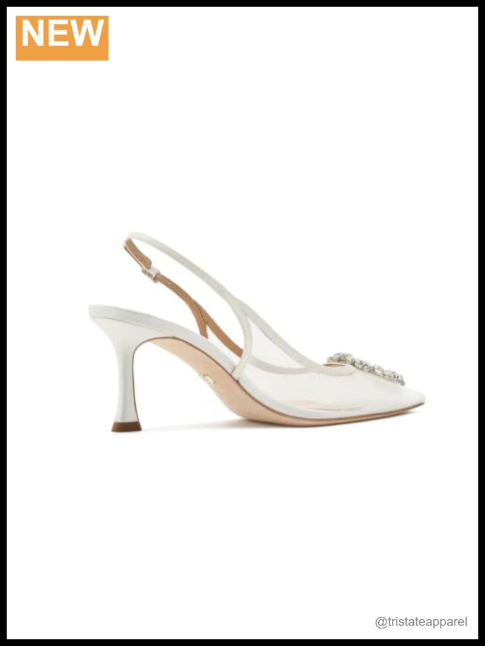 Badgley Mischka Yuta White Satin Stiletto Heel Pump - Picture 2 of 6